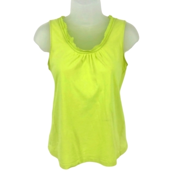 LOFT Ann Taylor Tank Top With a Ruffle Neckline Size S - Picture 1 of 7